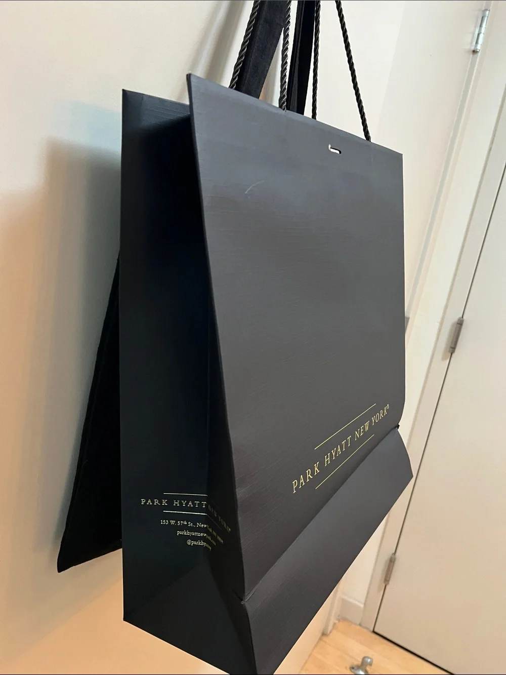Park Hyatt New York Black Paper Gift Bag - XL